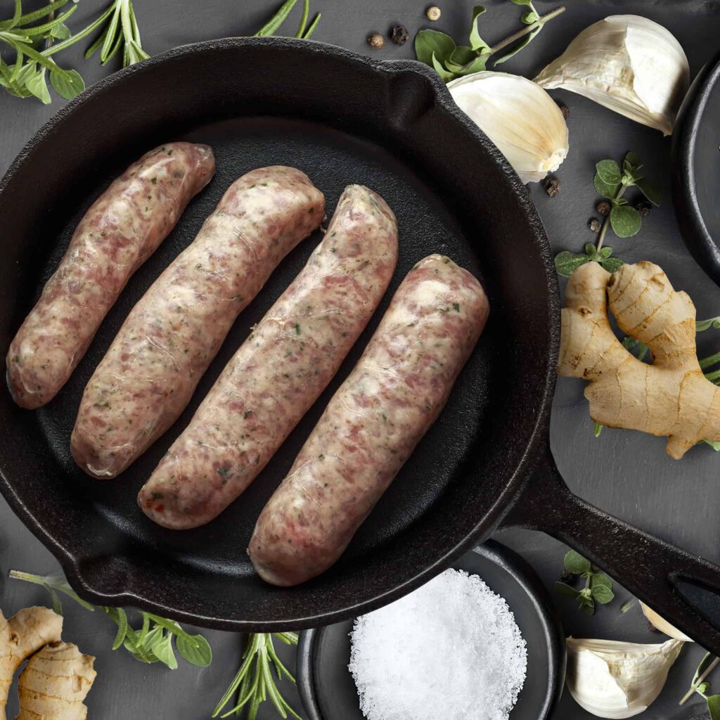 Ginger & Spring Onion Sausages